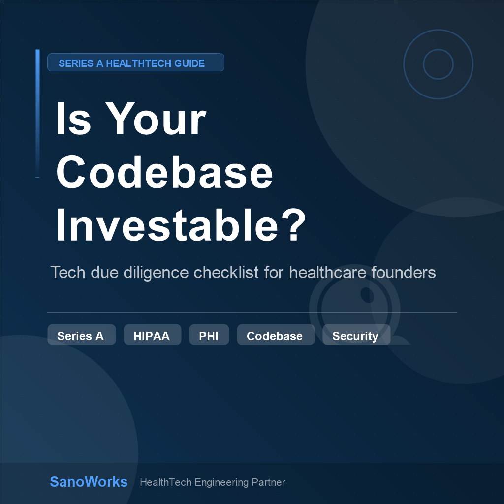 Series A Tech Diligence Checklist: Check if Your Healthcare Product's Code Base 'Investable'?