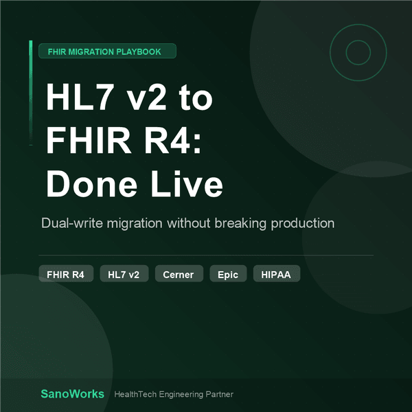 Migrating from HL7 v2 to FHIR R4: Practical Playbook for Scaleups