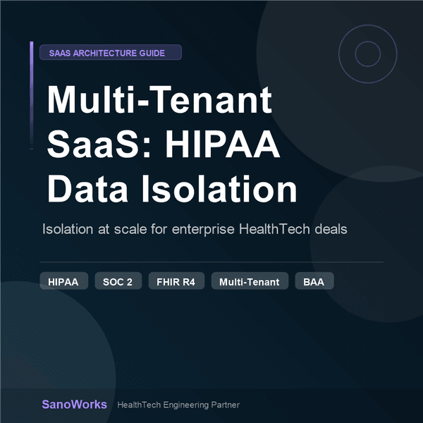 Multi-Tenant SaaS Architecture for HealthTech: HIPAA-Compliant Data Isolation at Scale